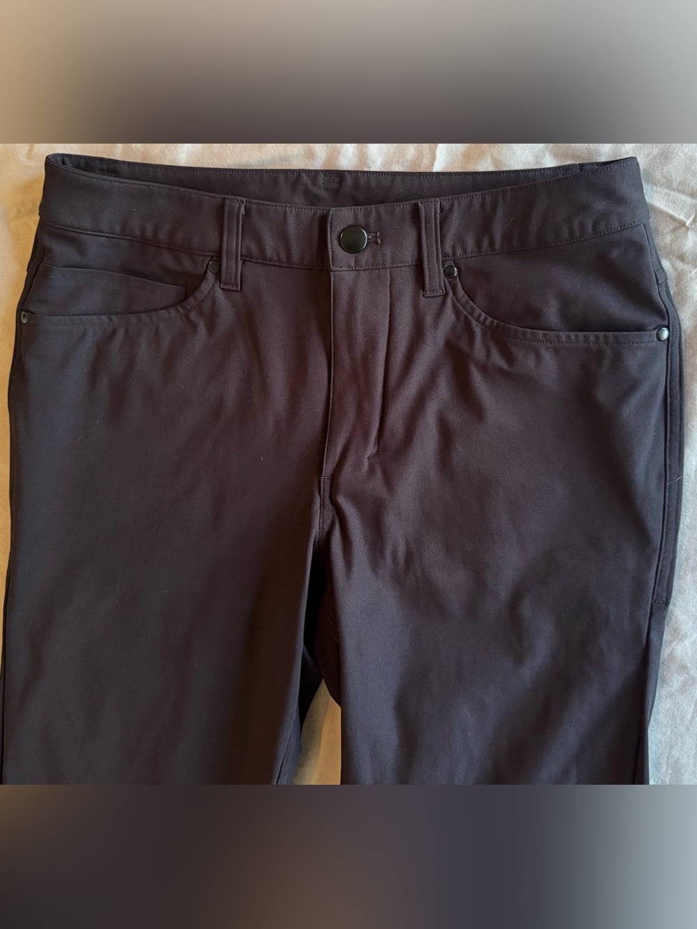 LULULEMON Men's Slim Straight Jeans in Obsidian Dark Grey - Picture 9 of 15
